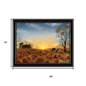 HomeRoots Set of Two Framed Wall Art - Autumn Sunrise & Fruit of the Spirit for Stylish Home Décor Vignettes 571979