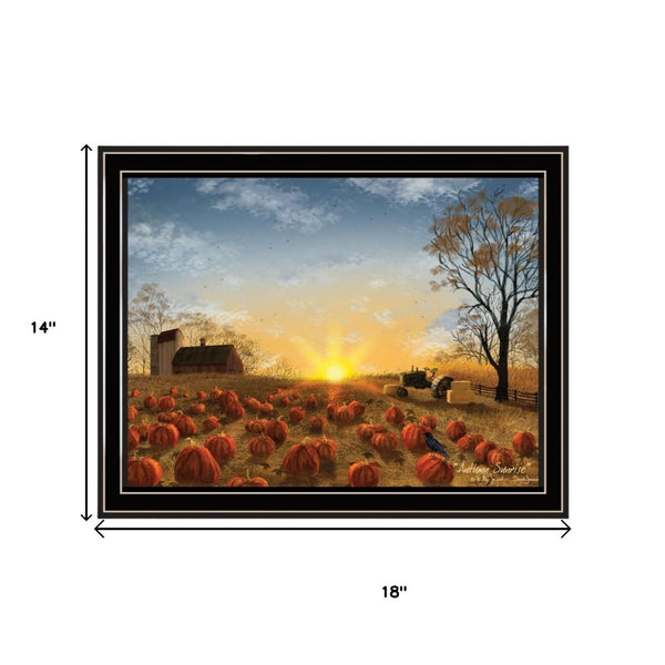 HomeRoots Set of Two Framed Wall Art - Autumn Sunrise & Fruit of the Spirit for Stylish Home Décor Vignettes 571979