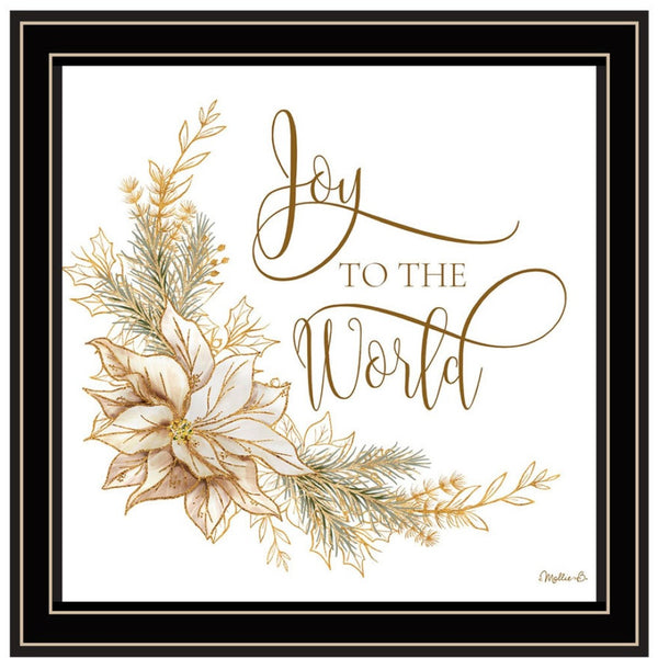HomeRoots Set of Two Golden "Merry Christmas" Framed Wall Art – Elegant Holiday Decor for Modern Homes 571981