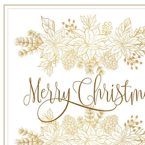 HomeRoots Set of Two Elegant Gold "Merry Christmas" Framed Wall Art for Festive Home Décor Display 571982