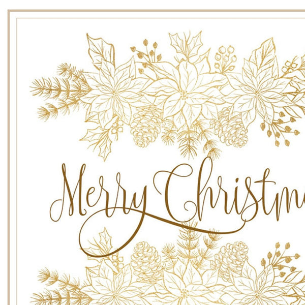 HomeRoots Set of Two Elegant Gold "Merry Christmas" Framed Wall Art for Festive Home Décor Display 571982