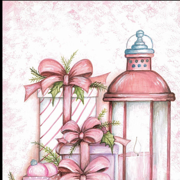 HomeRoots Set of Two Pink Candy Land Christmas Trees Framed Wall Art for Whimsical Holiday Decor 571983