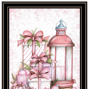 HomeRoots Set of Two Pink Candy Land Christmas Trees Framed Wall Art for Whimsical Holiday Decor 571983