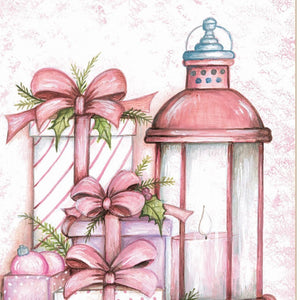 HomeRoots Set of Two Pink Candy Land Christmas Trees Framed Wall Art for Whimsical Holiday Decor Display 571984