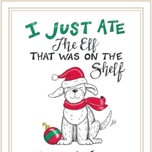 HomeRoots Set of Two Cheerful "Dear Santa, I Can Explain" Framed Wall Art for Festive Holiday Decor 571986