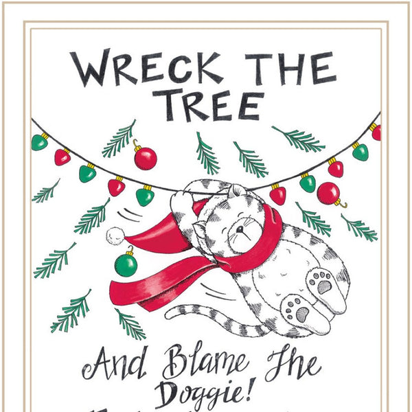 HomeRoots Set of Two Framed Cat and Dog Christmas Art - Vibrant Holiday Wall Décor for Festive Cheer 571988