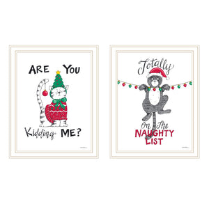 HomeRoots Set of Two Are You Kidding ME? Framed Wall Art - Bold, Playful Décor for Modern Spaces & Holidays 571990