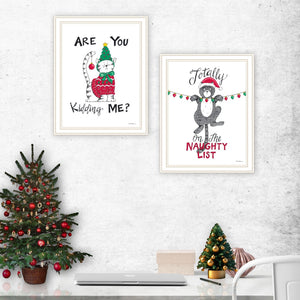 HomeRoots Set of Two Are You Kidding ME? Framed Wall Art - Bold, Playful Décor for Modern Spaces & Holidays 571990