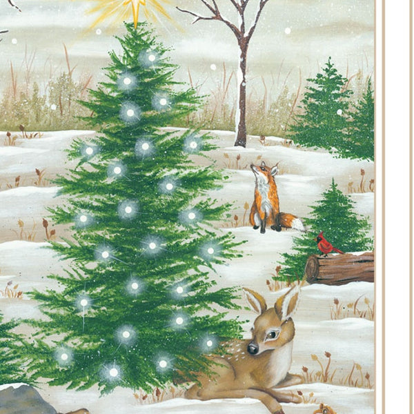 HomeRoots Set of Two Framed Woodland "Critters for Christmas" Prints – Whimsical Holiday Wall Art Décor 571992