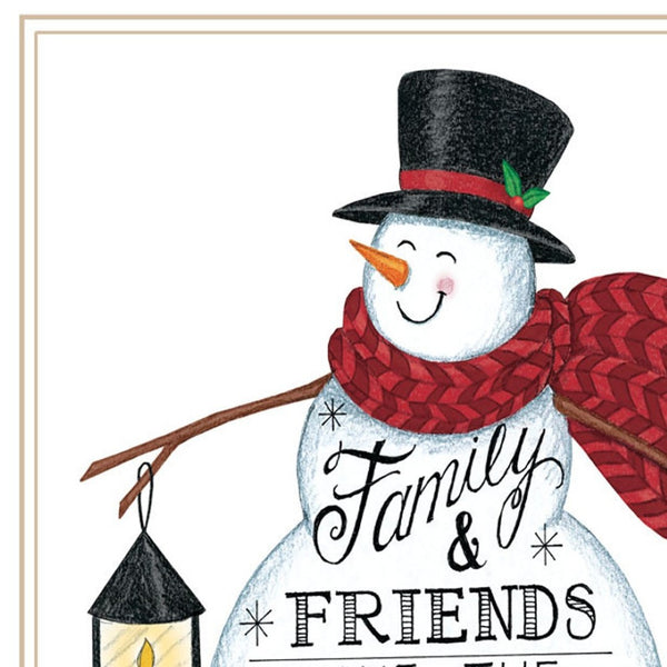 HomeRoots Set of Two Charming Snowman Framed Wall Art Prints - Festive Decor for Holiday Cheer & Style 571998