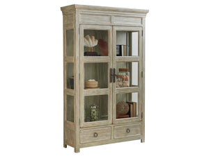 Lexington Tommy Bahama Home Sanctuary Curio China Cabinet - Elegant Coastal Design With Glass Doors, Adjustable Shelves & Led Lighting Palmetto  571-864