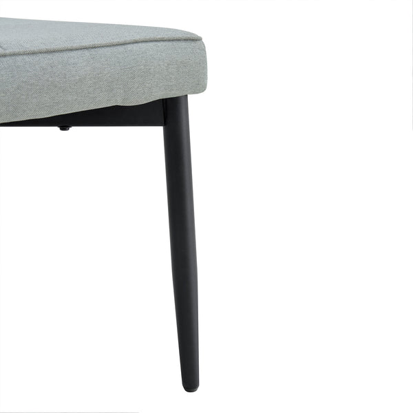 English Elm Tufted 51" Extra-Long Entryway Bench with Metal Legs, Upholstered Fabric Seat, 330lb Capacity Gray N752P186169G