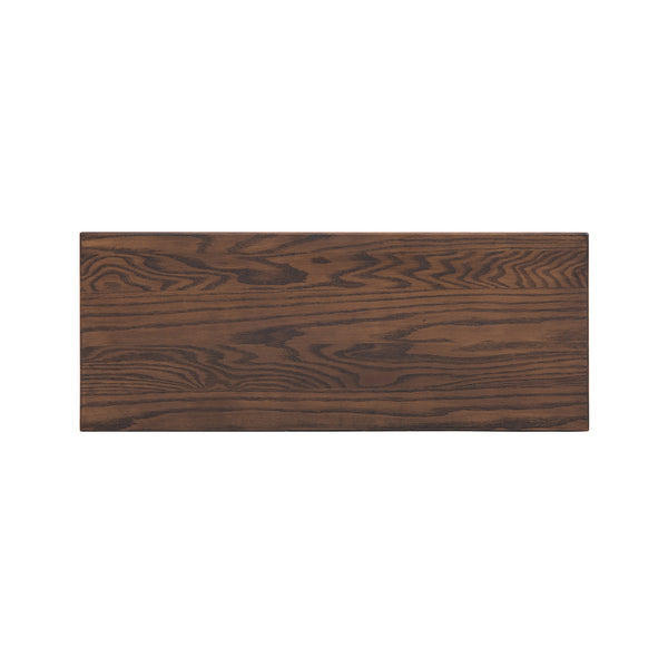 English Elm Jennifer Taylor Home - Capri Solid Red Oak Wood Bench 35.5" Dark Brown — Handcrafted Mid-Century Tapered Legs, Slim Profile for Small Spaces B2719P395570
