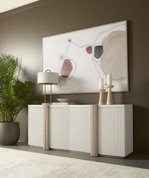 Sunpan KEZNA Table Lamp - Unique White Marble Base & Soft Matte Shade for Modern Elegance in Any Space 109264