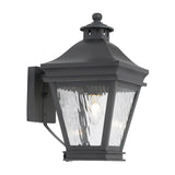 Landings 1-Light Outdoor Wall Lantern in Charcoal