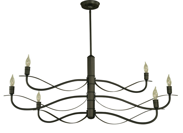 Framburg 6-light Whimsical Chandelier With Adjustable Arms And Handcrafted Elegance For Unique Dining Spaces Iron Metal 5720 Iron