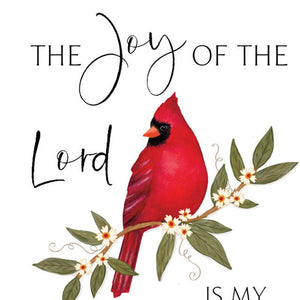 HomeRoots Set of Two Red Cardinal Wall Art - "The Lord is My Strength" Framed Decor for Home & Faith 572000