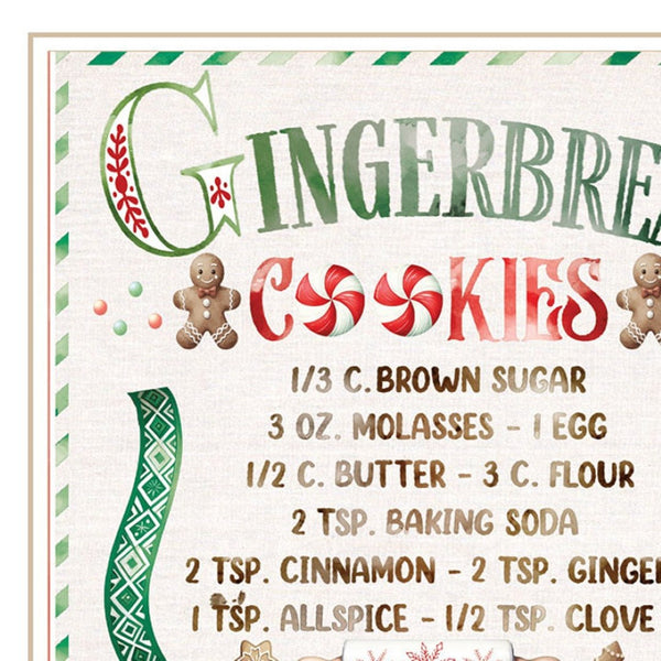 HomeRoots Set of Two Gingerbread Wreath Wall Art Prints - Charming White Framed Holiday Decor for Home 572002