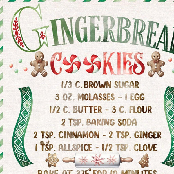 HomeRoots Set of Two Gingerbread Wreath Wall Art Prints - Charming White Framed Holiday Decor for Home 572002