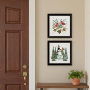 HomeRoots Set of Two Friends Wall Art Prints - Festive Black Framed Décor for Modern Seasonal Cheer 572007