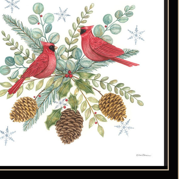 HomeRoots Set of Two Friends Wall Art Prints - Festive Black Framed Décor for Modern Seasonal Cheer 572007