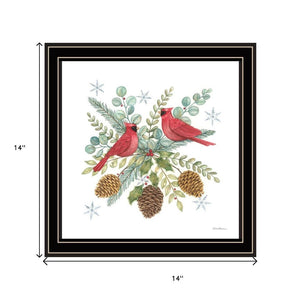 HomeRoots Set of Two Friends Wall Art Prints - Festive Black Framed Décor for Modern Seasonal Cheer 572007