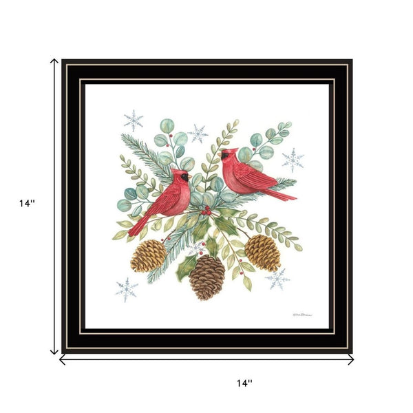 HomeRoots Set of Two Friends Wall Art Prints - Festive Black Framed Décor for Modern Seasonal Cheer 572007