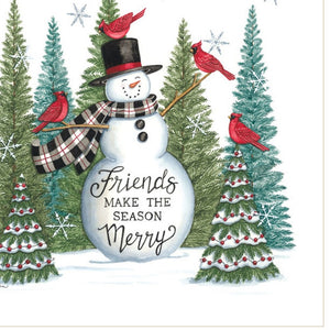 HomeRoots Set of Two Friends Festive White Framed Wall Art - Elegant Holiday Decor for Cozy Home Spaces 572008