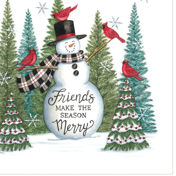 HomeRoots Set of Two Friends Festive White Framed Wall Art - Elegant Holiday Decor for Cozy Home Spaces 572008