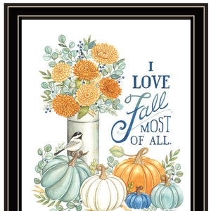 HomeRoots Set of Two Framed Autumn-Themed Wall Art Prints in Black Frames – Perfect for Seasonal Home Decor 572009