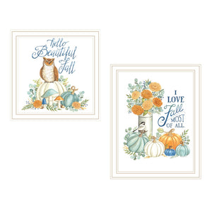 HomeRoots Set of Two Framed Wall Art - I Love Fall Most of All - Modern Accent for Seasonal Home Décor 572010