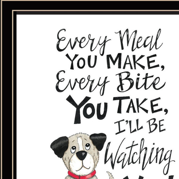 HomeRoots Set of Two Playful "It's Called Furr-niture" Black Framed Wall Art for Stylish Home Décor 572011