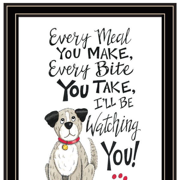 HomeRoots Set of Two Playful "It's Called Furr-niture" Black Framed Wall Art for Stylish Home Décor 572011