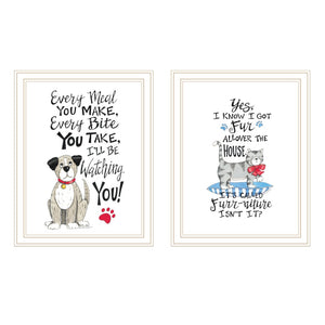HomeRoots Set of Two Modern Whimsy Framed Wall Art – Chic Acrylic-Style Decor for Home & Office Spaces 572012
