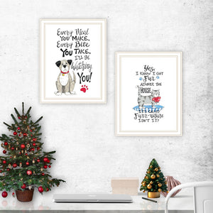 HomeRoots Set of Two Modern Whimsy Framed Wall Art – Chic Acrylic-Style Decor for Home & Office Spaces 572012