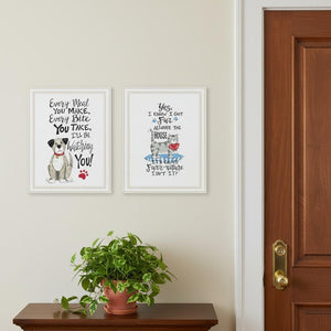 HomeRoots Set of Two Modern Whimsy Framed Wall Art – Chic Acrylic-Style Decor for Home & Office Spaces 572012