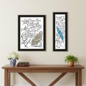 HomeRoots Set Of Two Inspiring "What If I Fail?" Black Framed Wall Art for Modern Home Décor & Motivation 572013