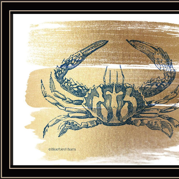 HomeRoots Set of Four Gold Sea Collection Framed Wall Art - Nautical Elegance for Home Décor & Display 572015