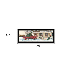 Homeroots Preparing For Christmas Black Framed Wall Art - Trendy Acrylic Painting To Brighten Your Space  Paper 572023