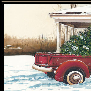 Homeroots Preparing For Christmas Black Framed Wall Art - Trendy Acrylic Painting To Brighten Your Space  Paper 572023