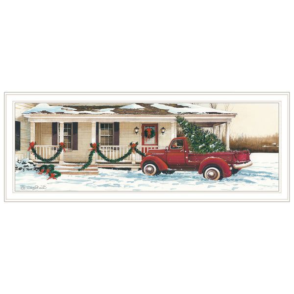 Homeroots Preparing For Christmas: Unique White Framed Wall Art To Enhance Your Holiday Decor And Style  Paper 572024