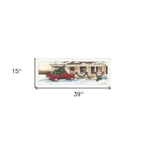 Homeroots Preparing For Christmas: Unique White Framed Wall Art To Enhance Your Holiday Decor And Style  Paper 572024