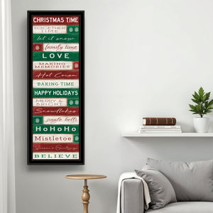Homeroots Christmas Time Black Framed Wall Art - Trendy Acrylic Decor For A Stylish Holiday Home Makeover  Paper 572027