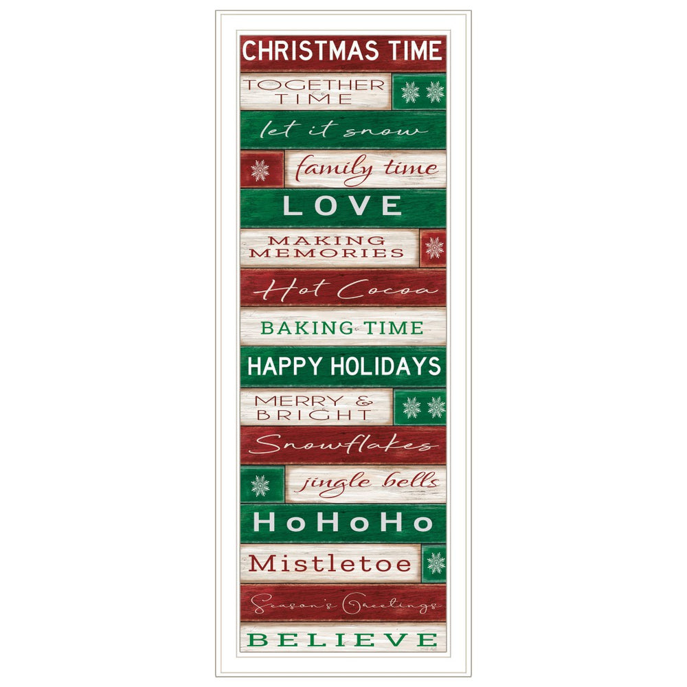 HomeRoots Christmas White Framed Wall Art - Elegant Holiday Decor for Year-Round Charm and Style! 572028