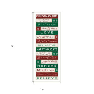 Homeroots Christmas Time White Framed Wall Art - Chic Acrylic Decor To Elevate Your Holiday Home Style!  Paper 572028