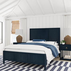 Butler Specialty Lark Wood Panel Bed: Elegant Shaker Design For Timeless Bedroom Sophistication And Versatility Navy Blue Acacia Solids,Mdf,Acacia Veneer 5720291-butler