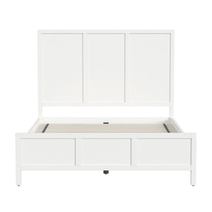 Butler Specialty Lark Wood Panel Bed: Elegant Shaker Design For Timeless Bedroom Sophistication And Versatility White Acacia Solids,Mdf,Acacia Veneer 5720304-butler