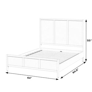 Butler Specialty Lark Wood Panel Bed: Elegant Shaker Design For Timeless Bedroom Sophistication And Versatility White Acacia Solids,Mdf,Acacia Veneer 5720304-butler