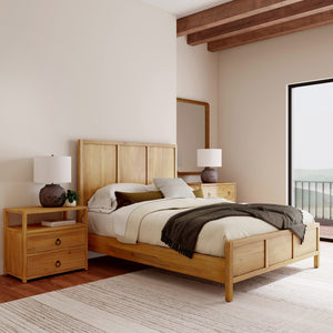 Butler Specialty Lark Wood Panel Bed: Elegant Shaker Design For Timeless Bedroom Sophistication And Versatility Light Brown Pine Wood,Mdf,Pine Veneer 5720312-butler