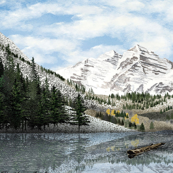 Homeroots Snowy Mountain Landscape Wall Art - Elegant Black Framed Acrylic Decor To Transform Your Space  Paper 572033